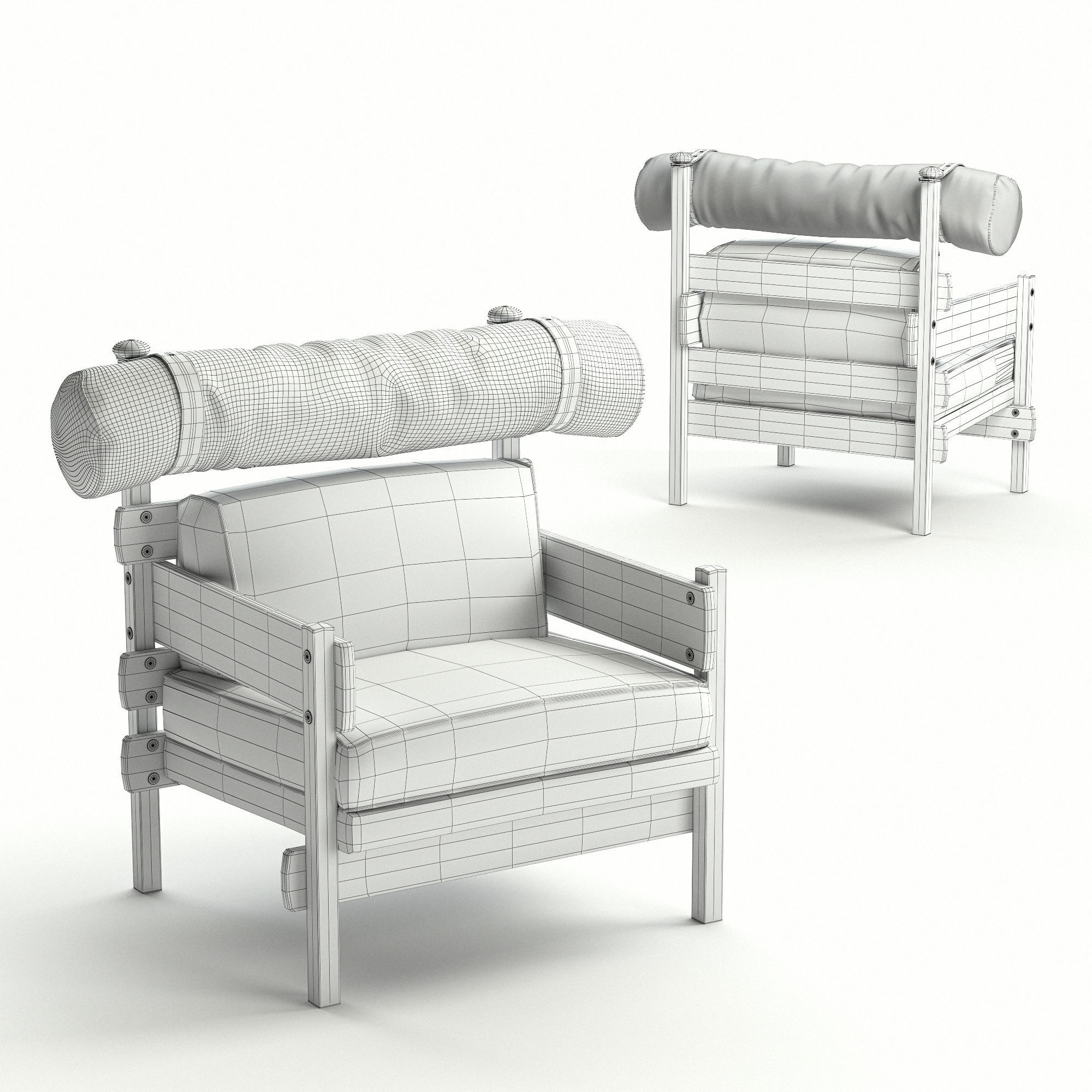 Armchair Sergio Rodrigues Tonico 3D model_6
