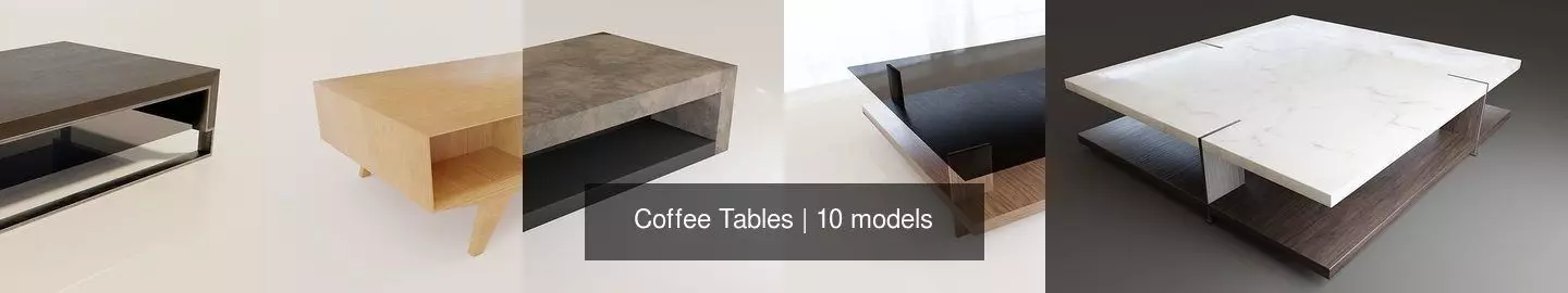 Coffee Tables 3D Model Collection_0