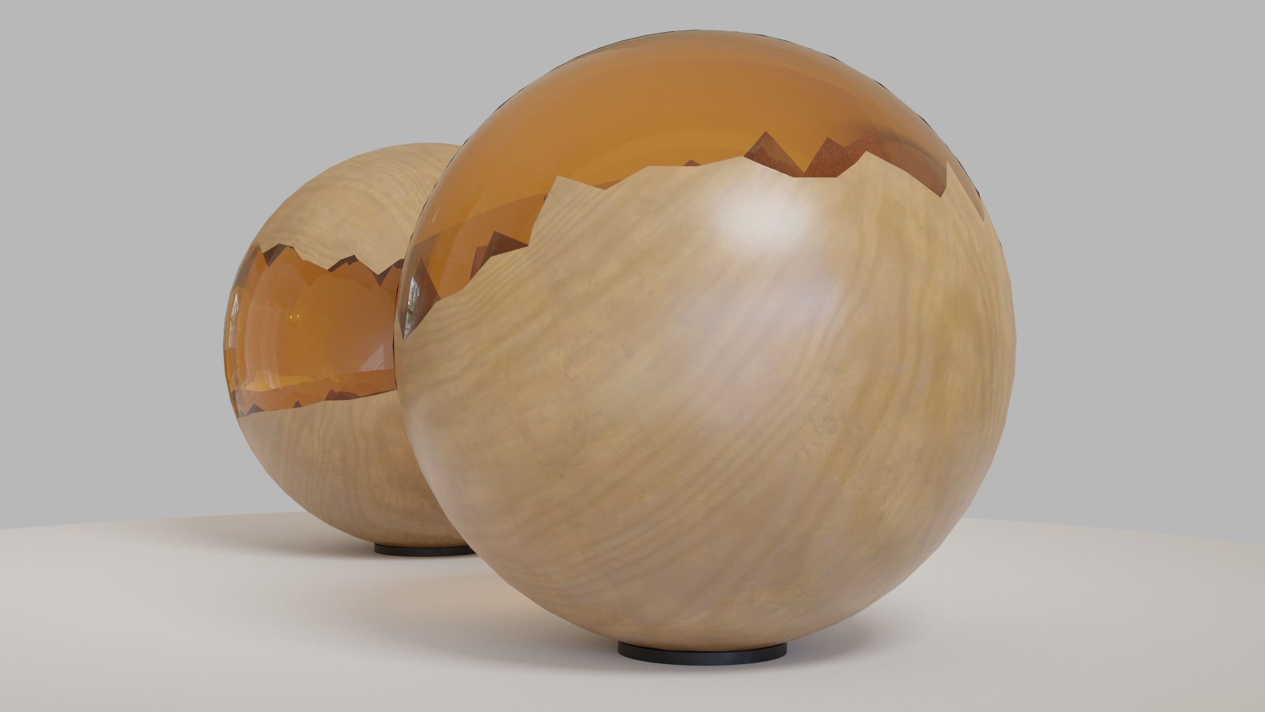 Hybrid spheres 3D model_3