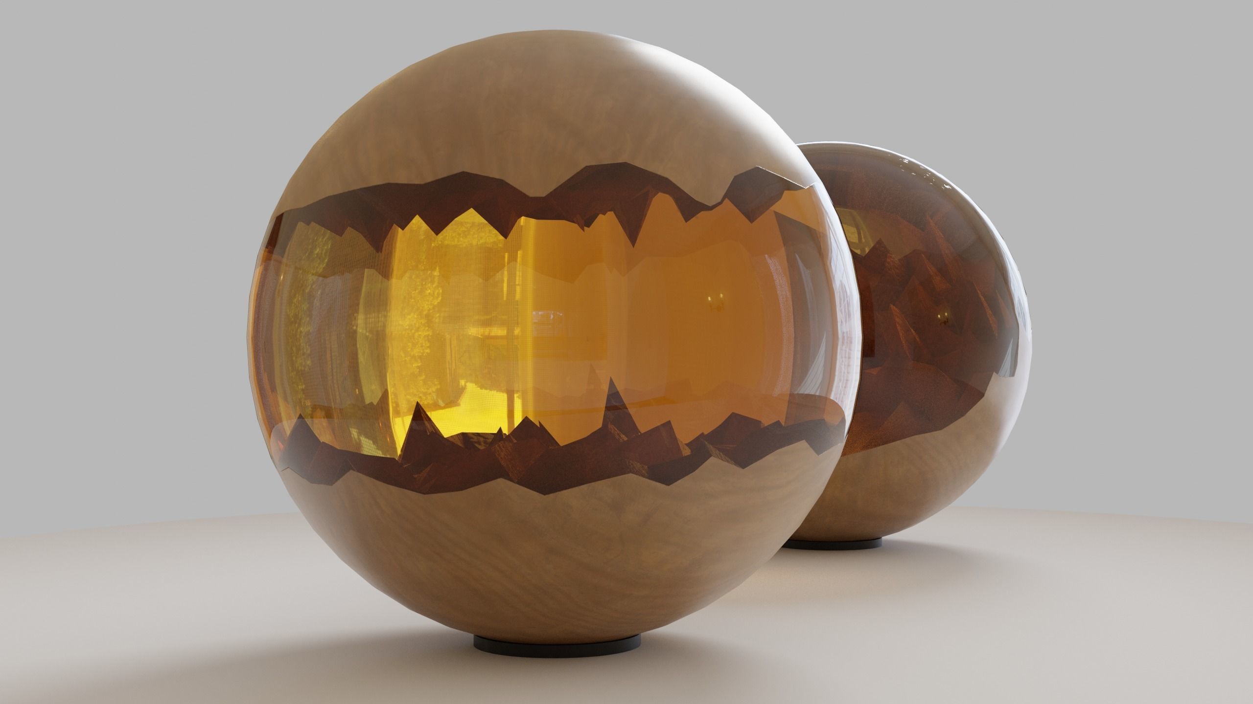Hybrid spheres 3D model_2