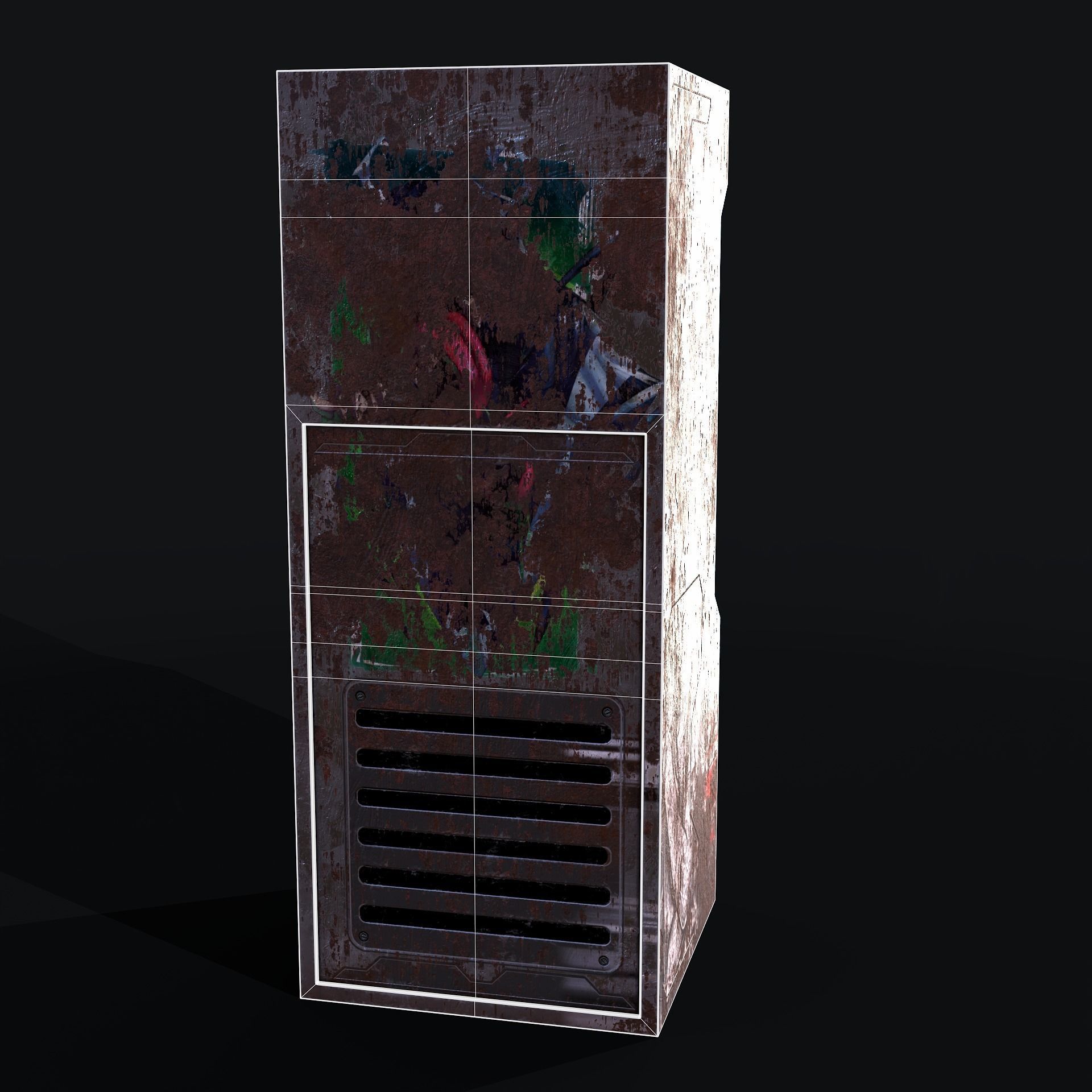 rusty atm Low-poly 3D model_8