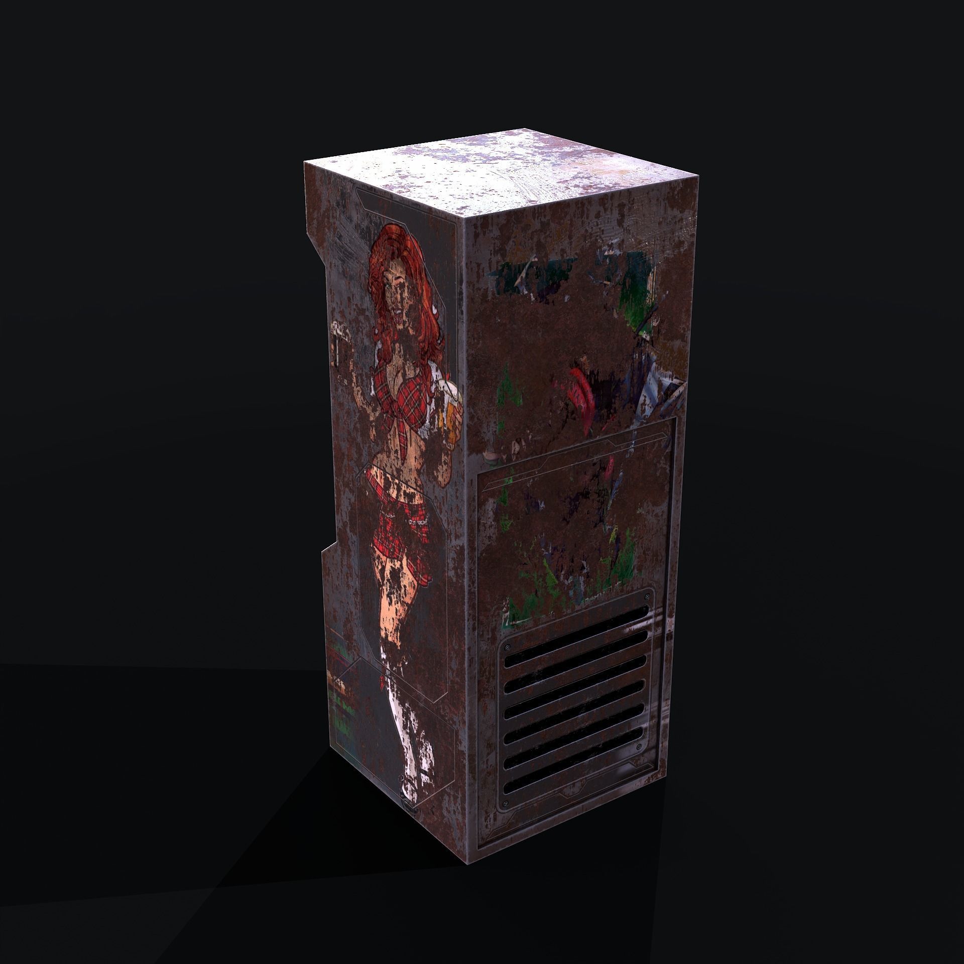 rusty atm Low-poly 3D model_4