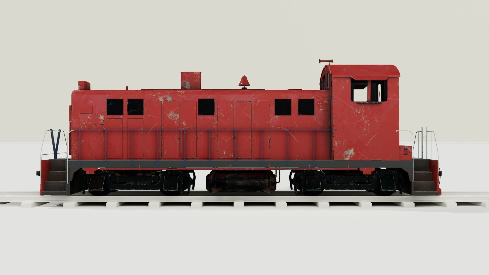 Diesel locomotive 3D model textures 4K PBR Low-poly 3D model_8