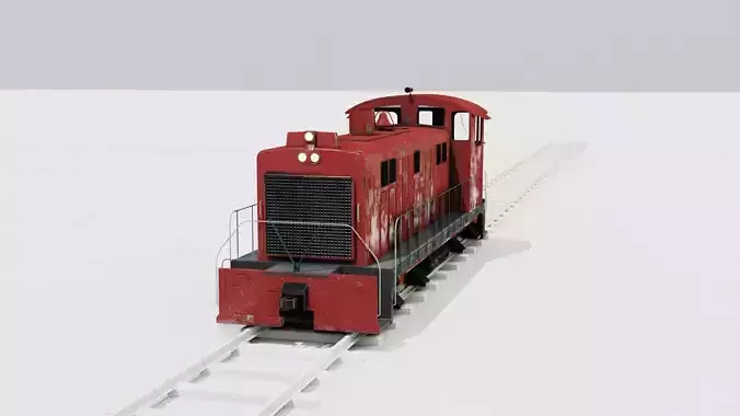 Diesel locomotive 3D model textures 4K PBR Low-poly 3D model