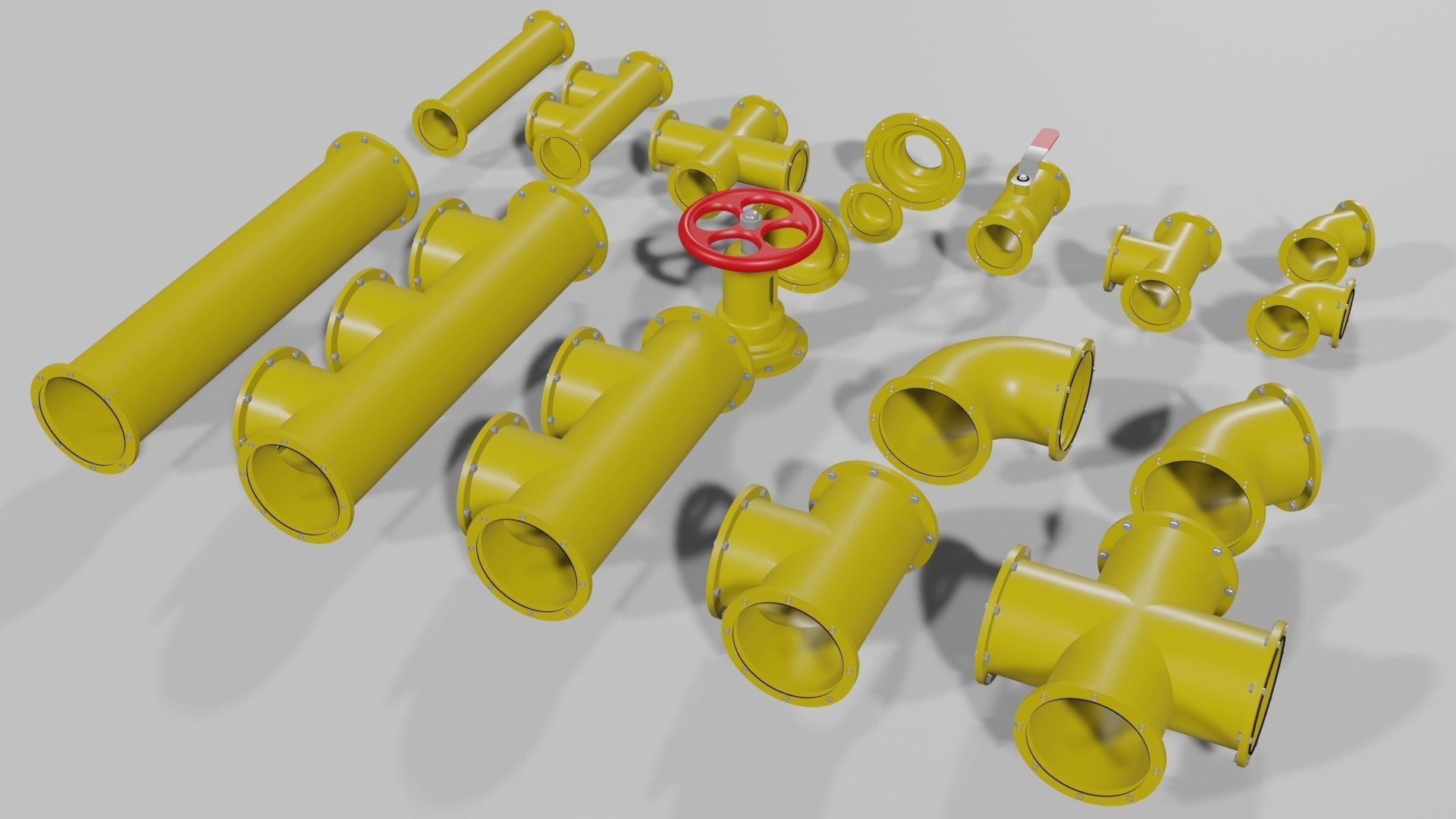 Pipes pack 3D model_1