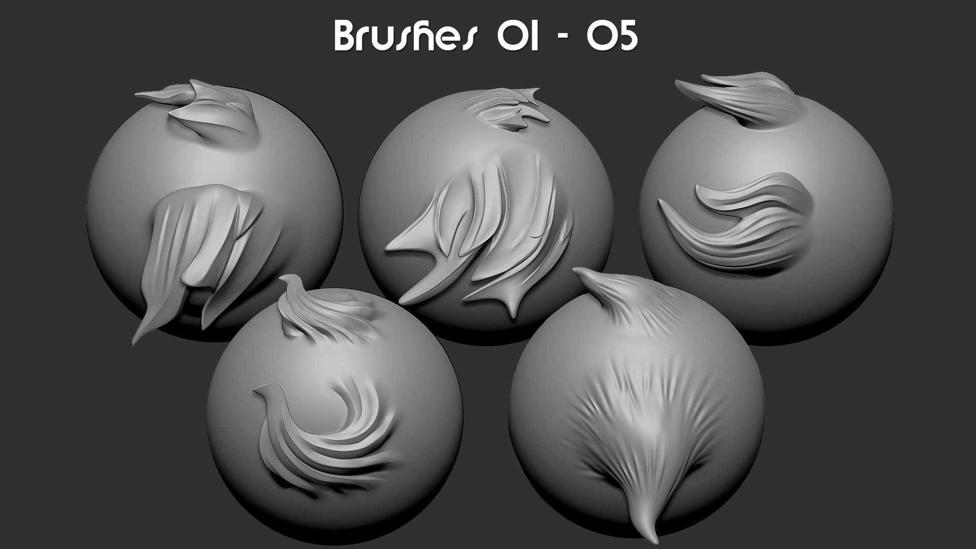 Zbrush - 20 Stylized Shapes VDM Brush 3D model_2
