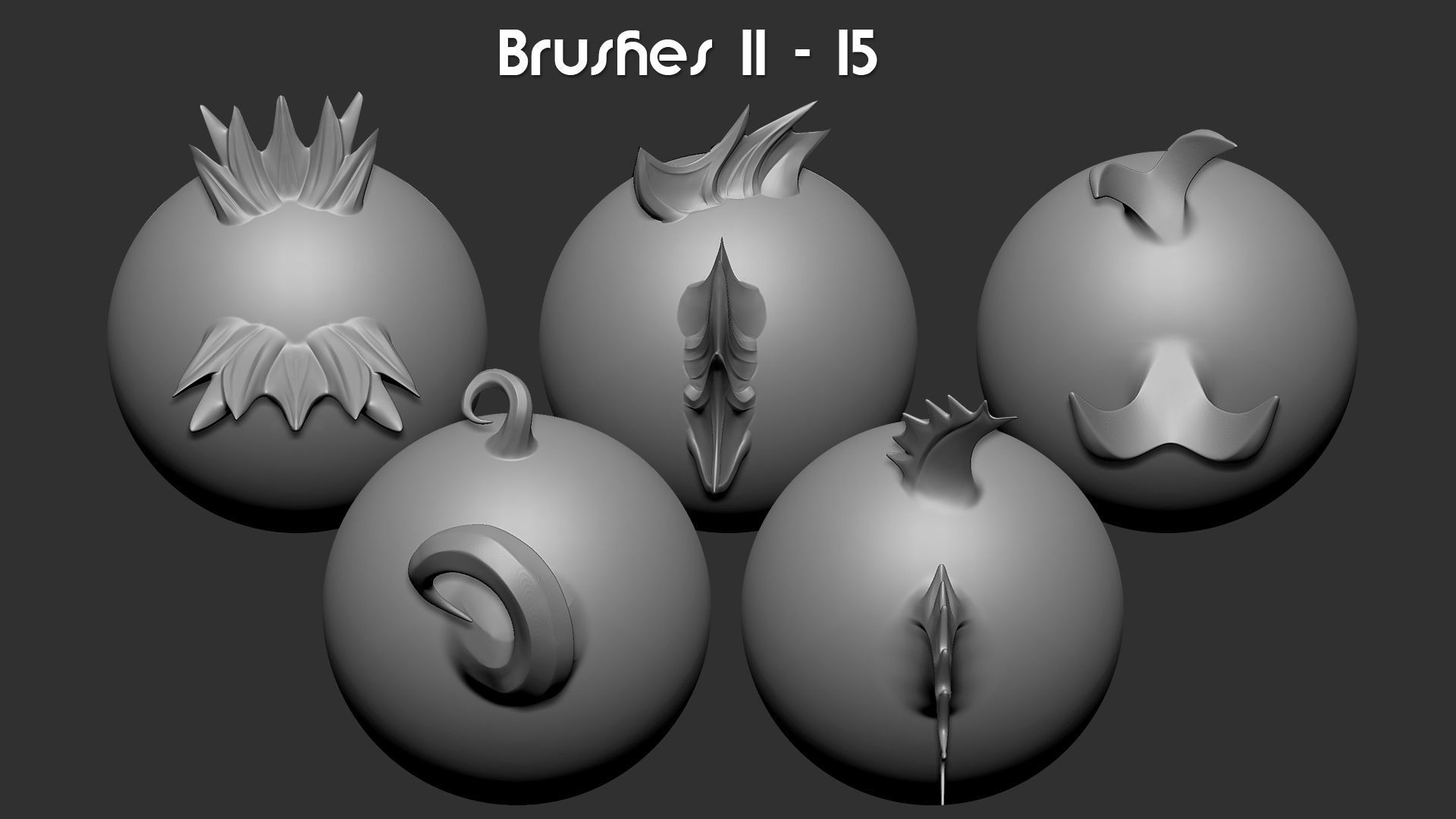 Zbrush - 20 Stylized Shapes VDM Brush 3D model_4