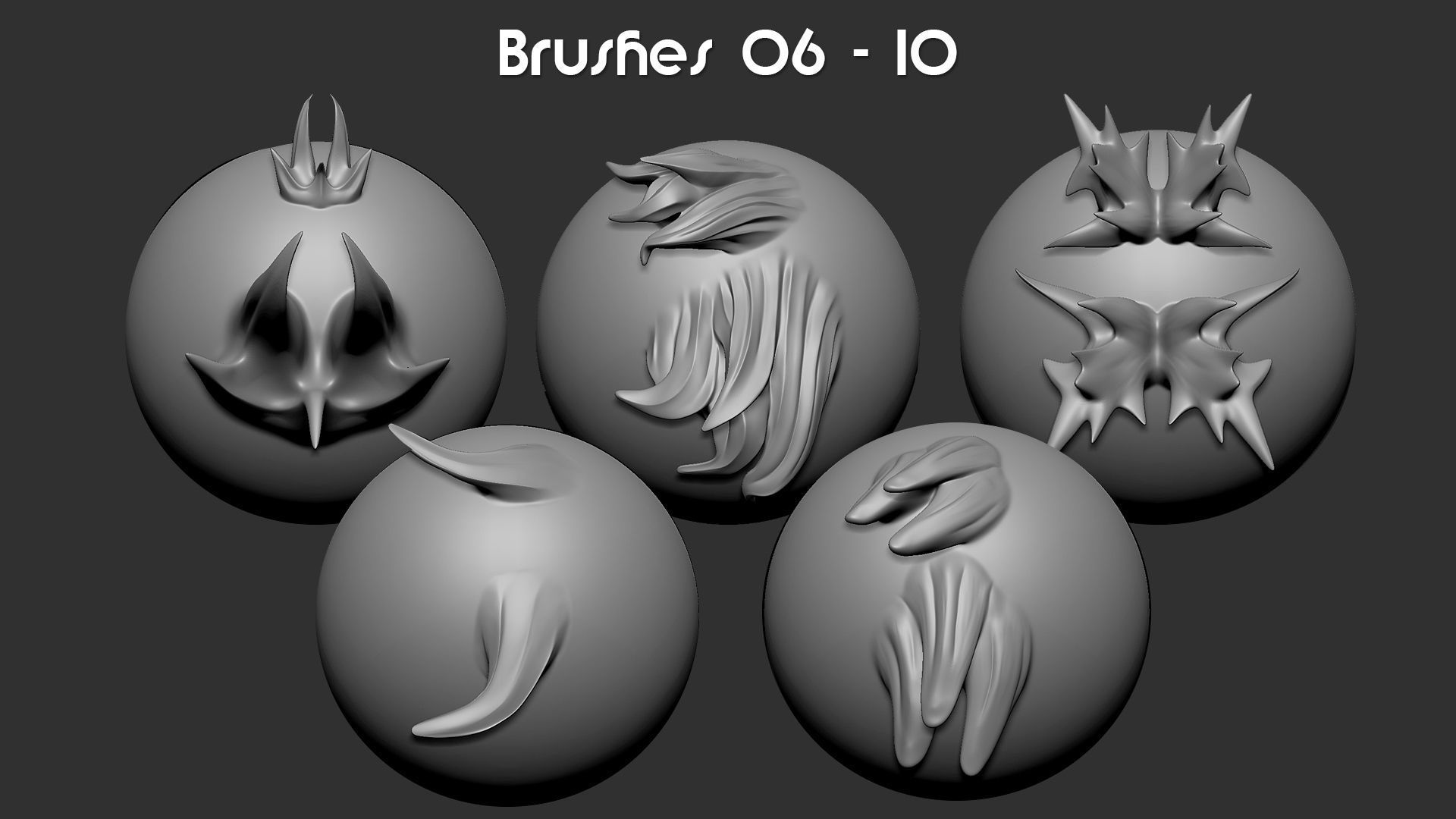 Zbrush - 20 Stylized Shapes VDM Brush 3D model_3
