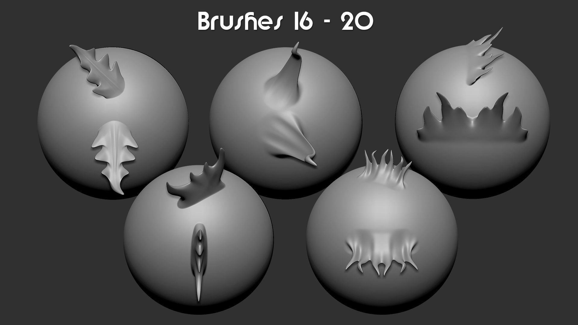 Zbrush - 20 Stylized Shapes VDM Brush 3D model_5