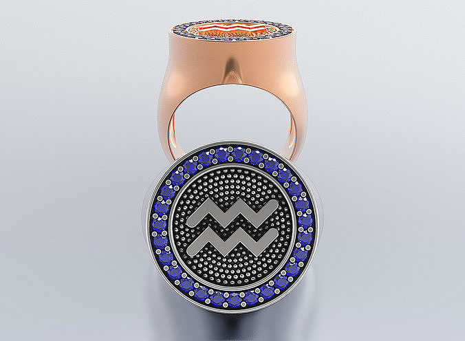 Zodiac Ring 3D print model