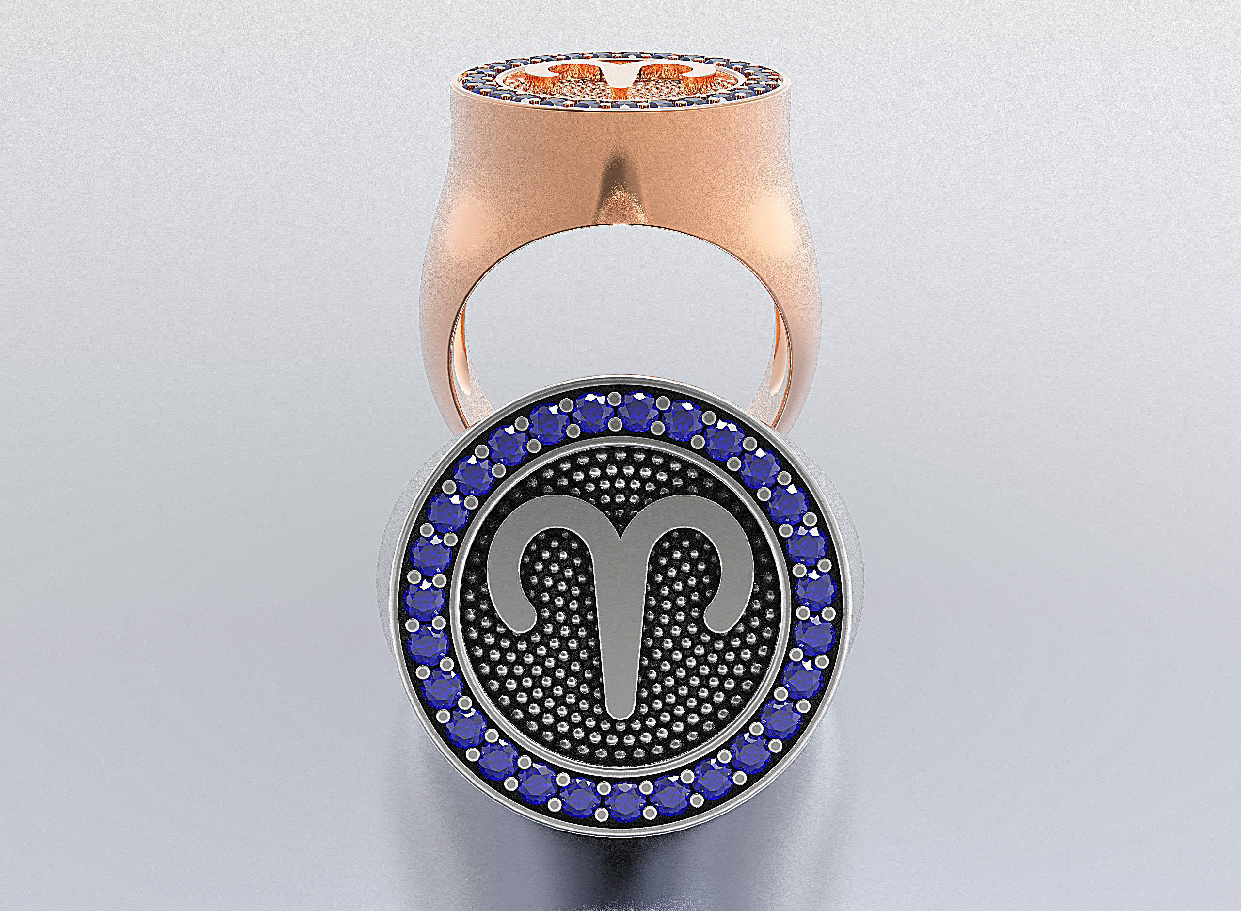 Zodiac Ring 3D print model_1