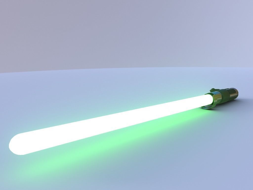 Yoda Lightsaber Low-poly 3D model_2