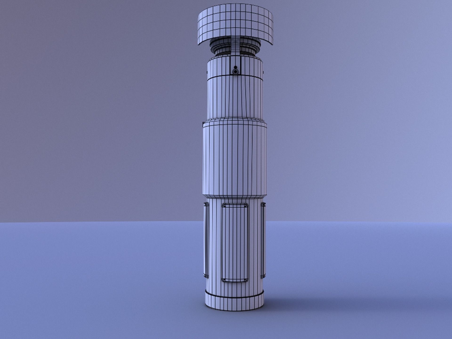 Yoda Lightsaber Low-poly 3D model_10