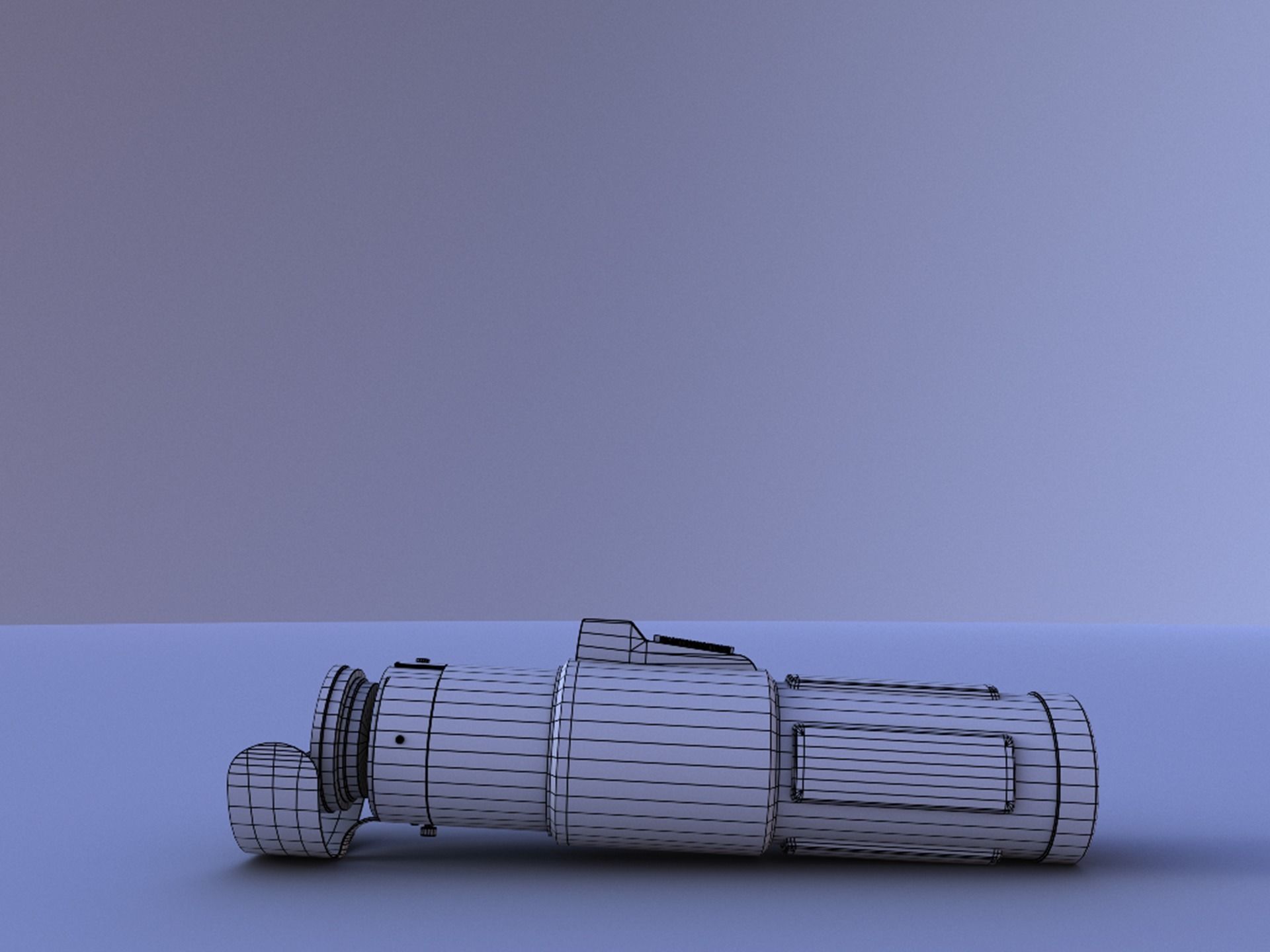 Yoda Lightsaber Low-poly 3D model_11