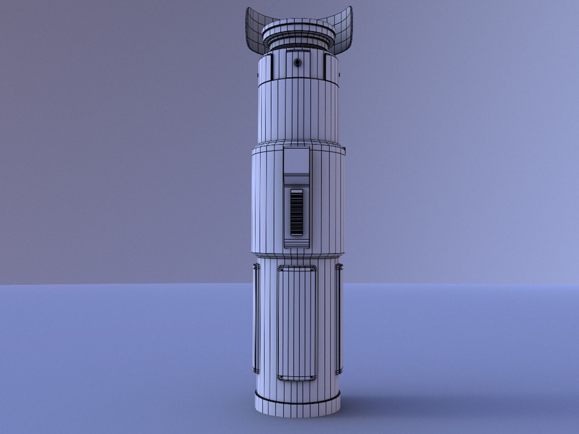 Yoda Lightsaber Low-poly 3D model_9