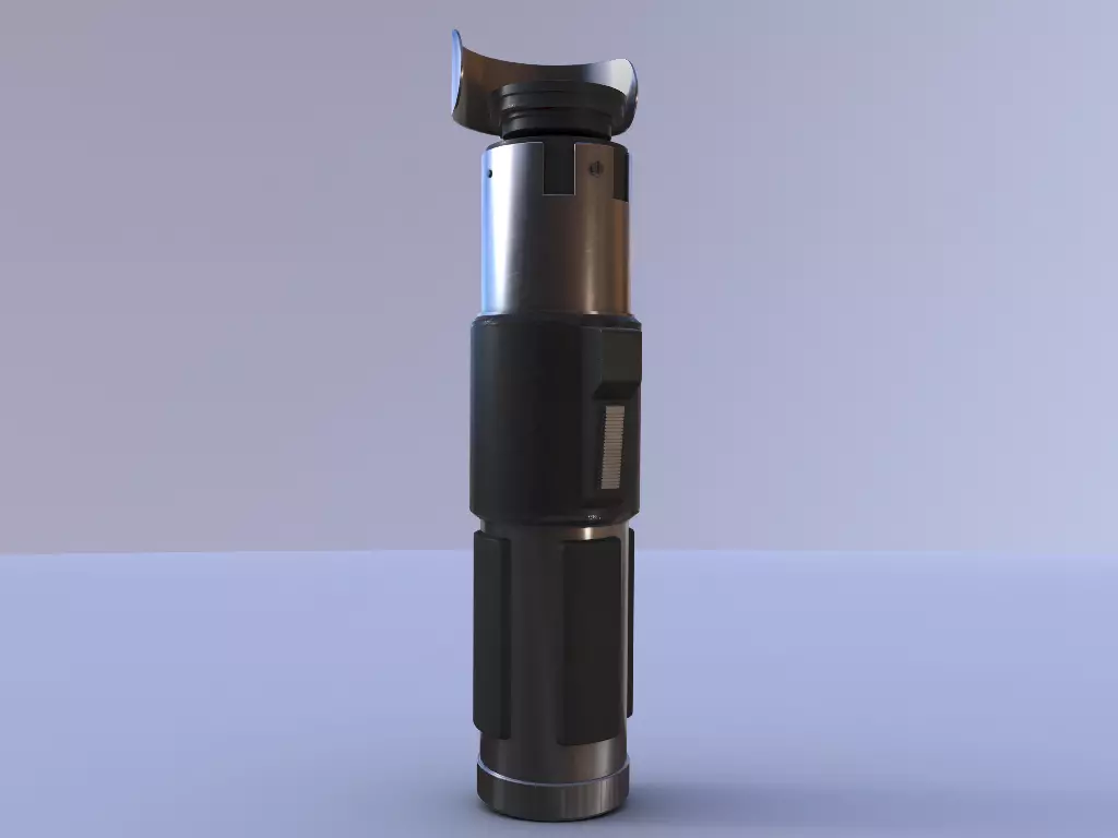 Yoda Lightsaber Low-poly 3D model_0