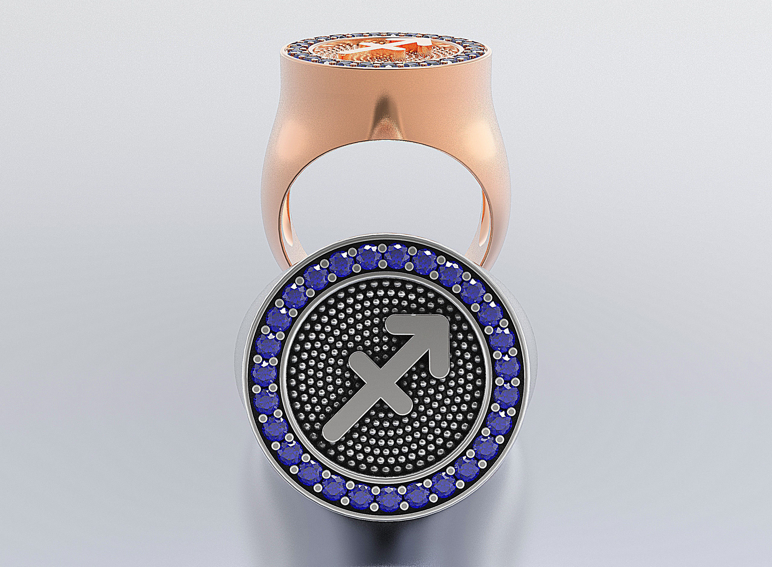 Zodiac Ring 3D print model_1