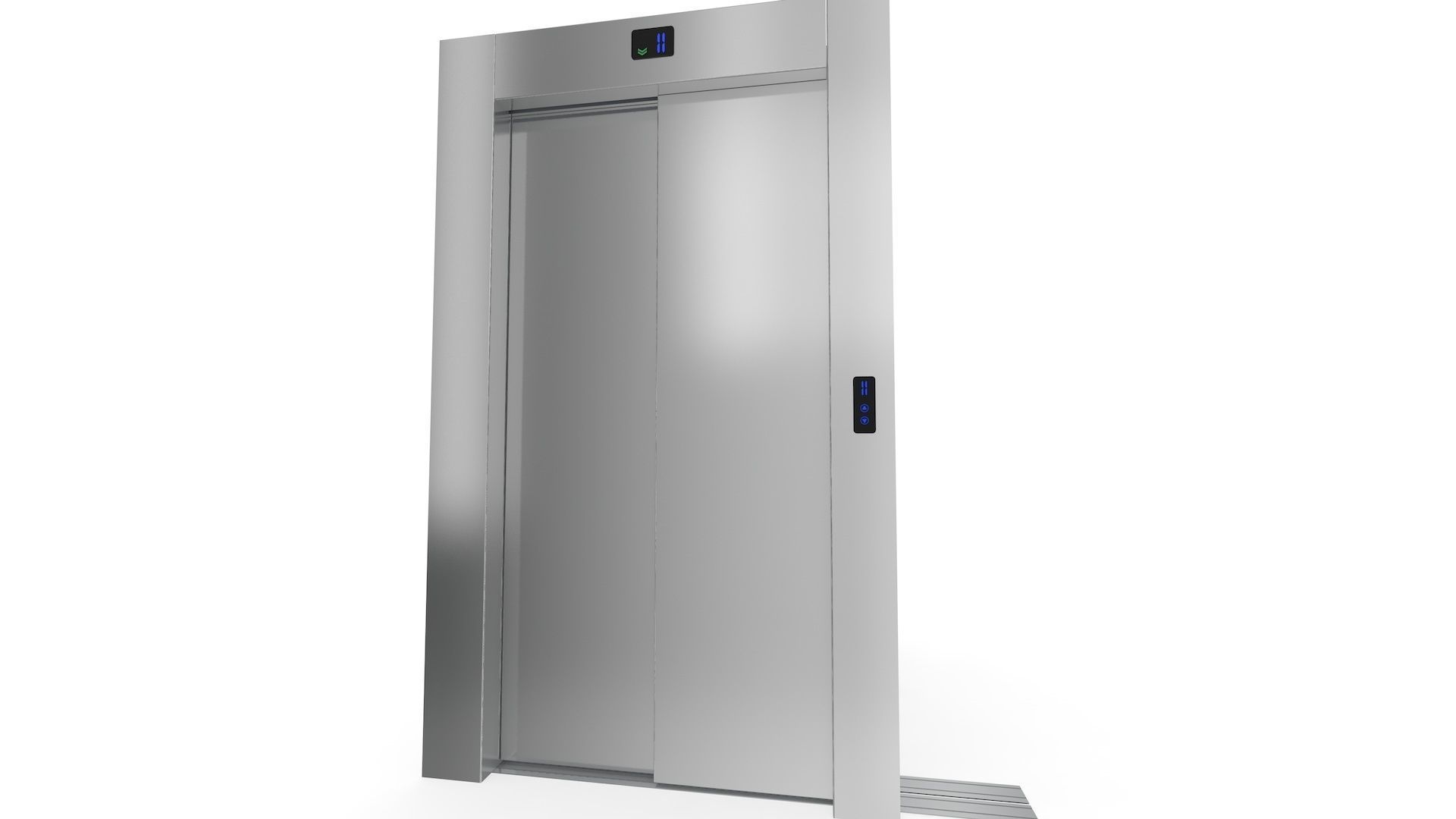 Adjustable and Rigged Elevator With Window 3D model_34