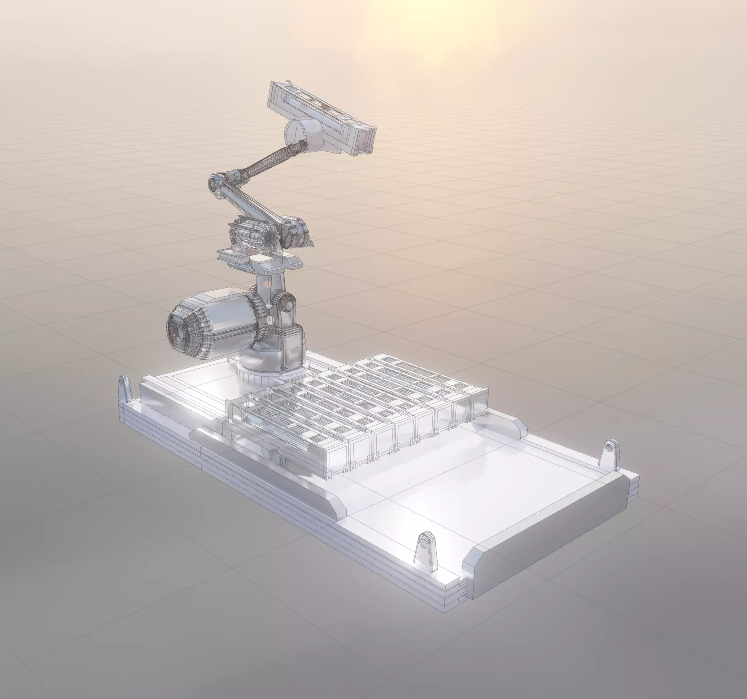 Robot Launcher Unit 3D model_0