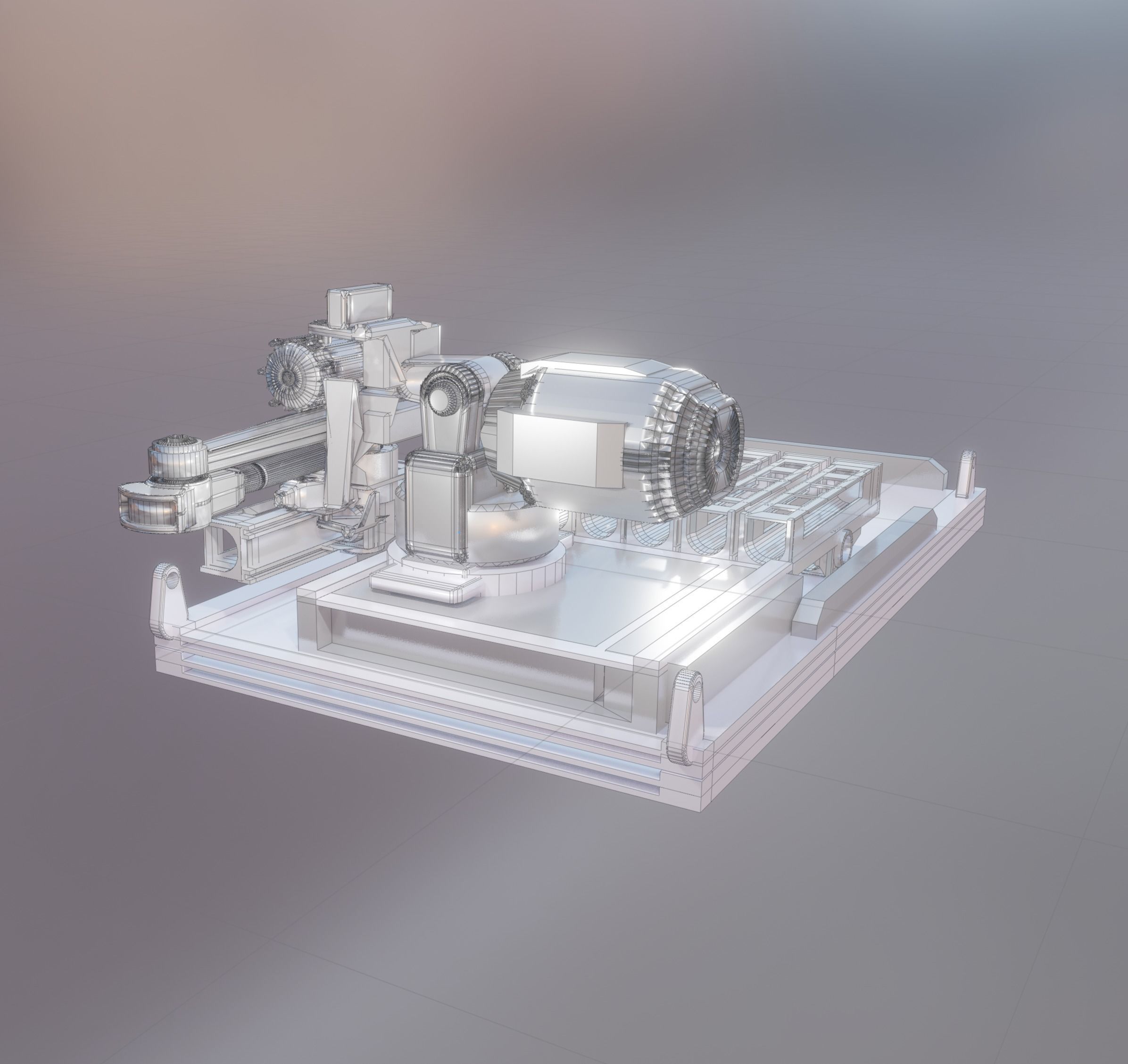 Robot Launcher Unit 3D model_4