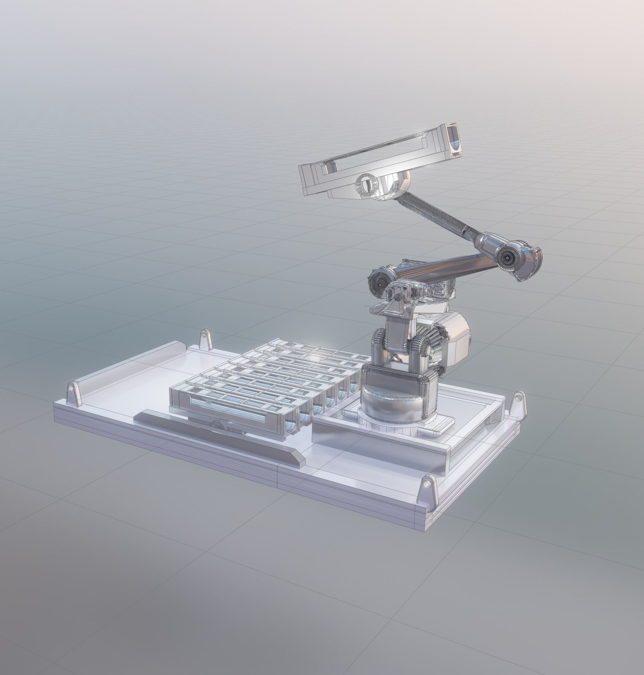 Robot Launcher Unit 3D model_5