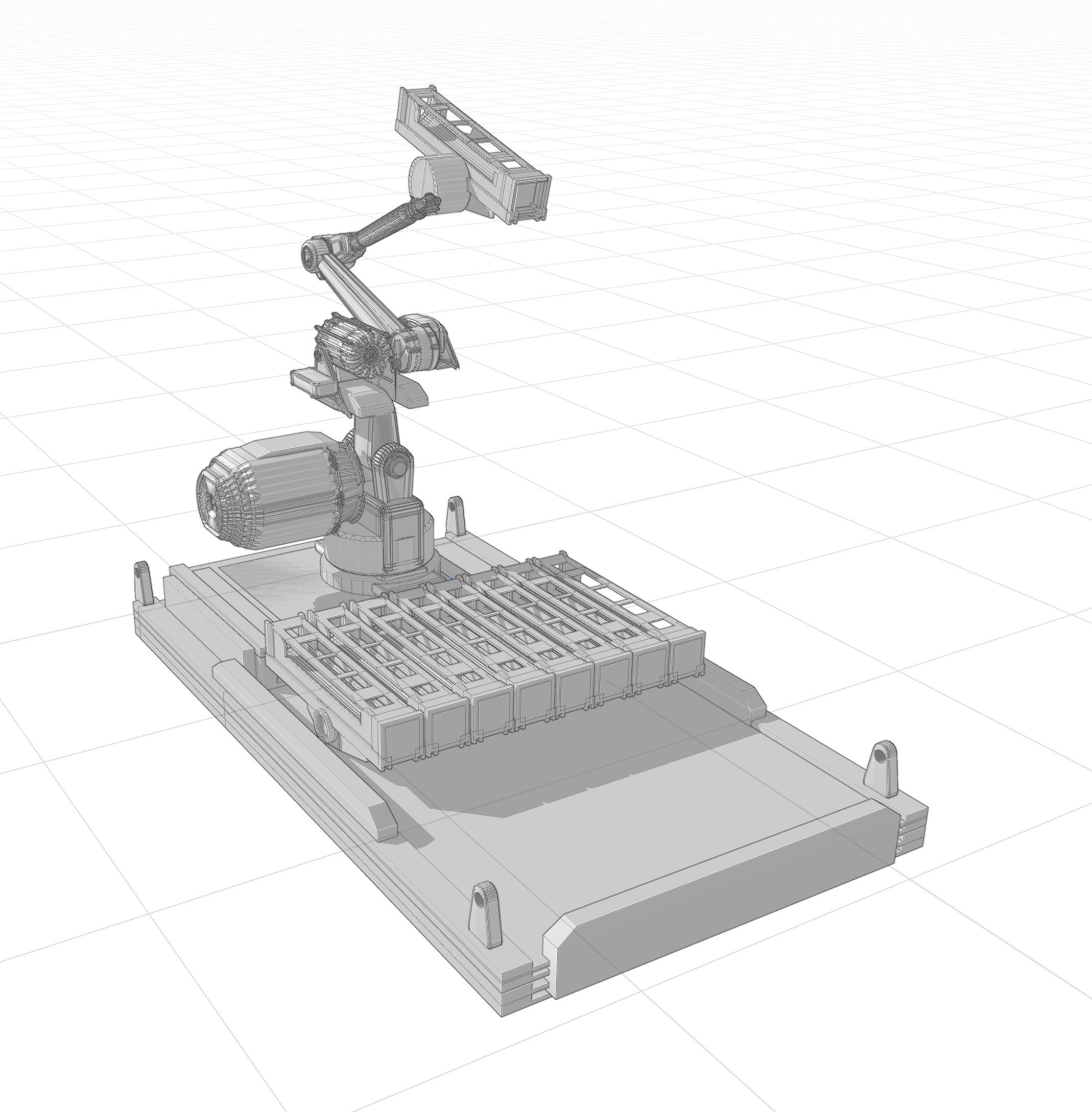Robot Launcher Unit 3D model_8