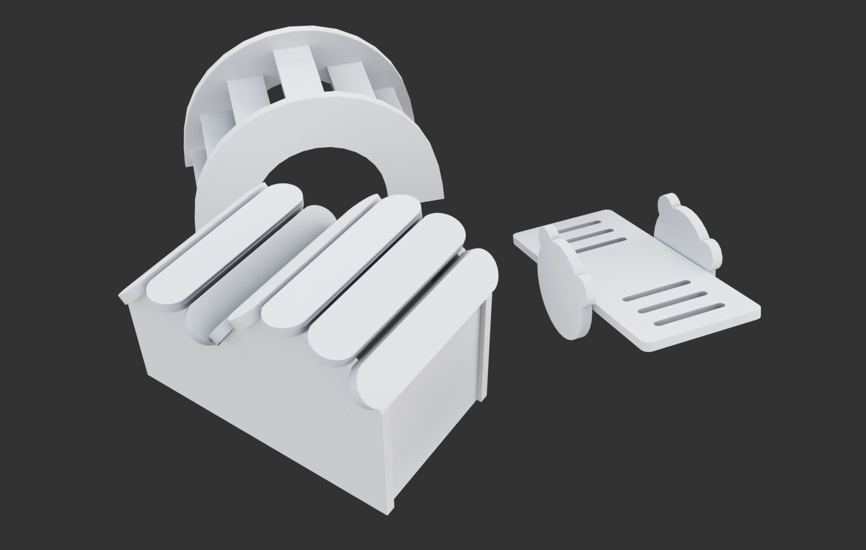Mini House For Hamsters Low-poly 3D model_17