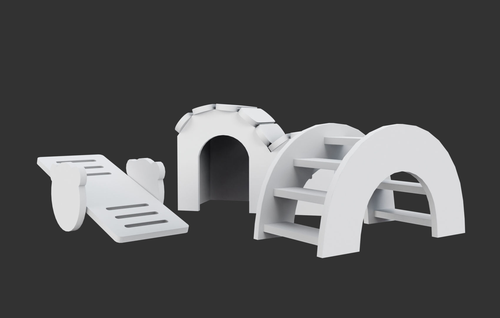 Mini House For Hamsters Low-poly 3D model_24