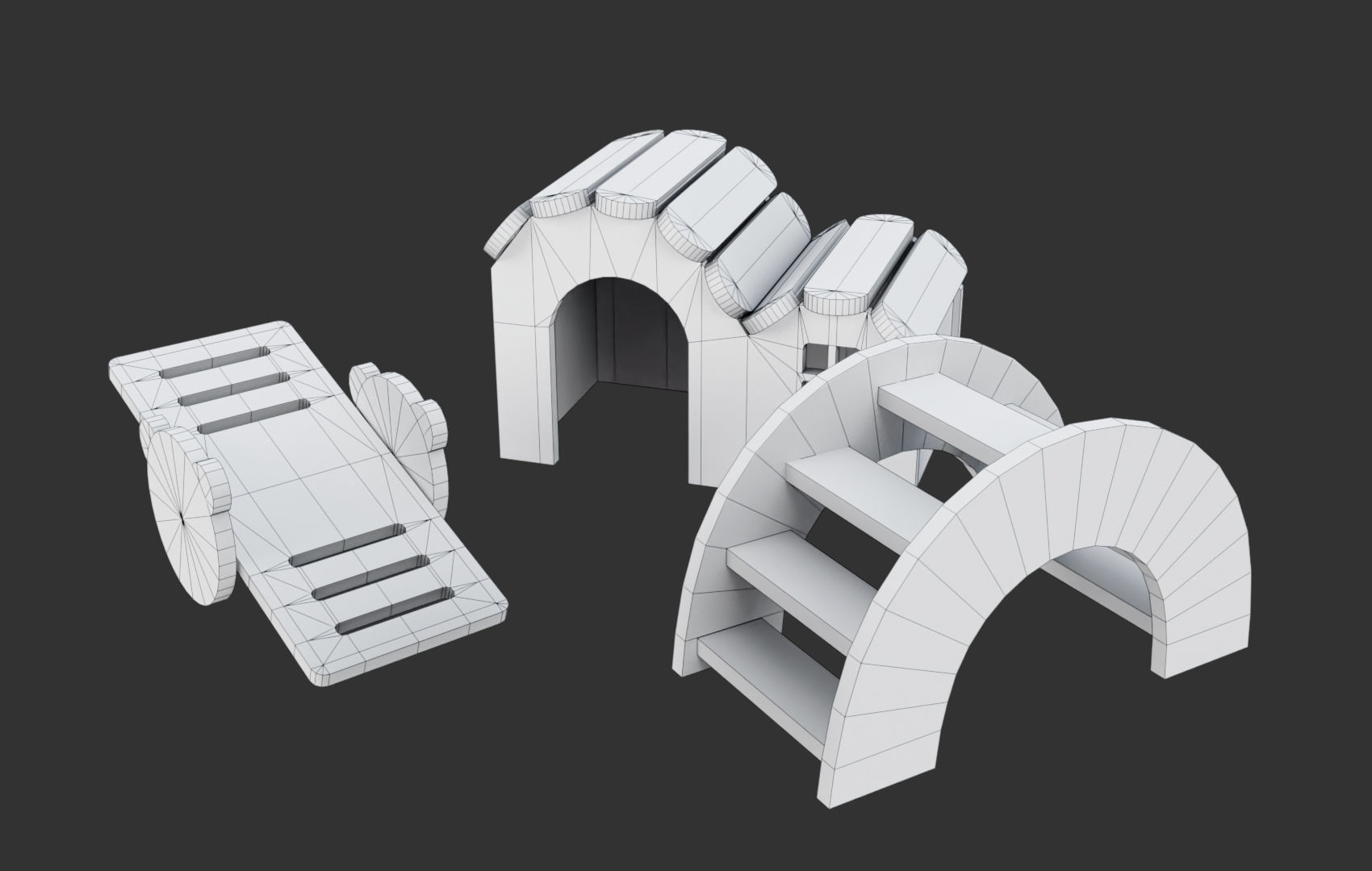 Mini House For Hamsters Low-poly 3D model_18