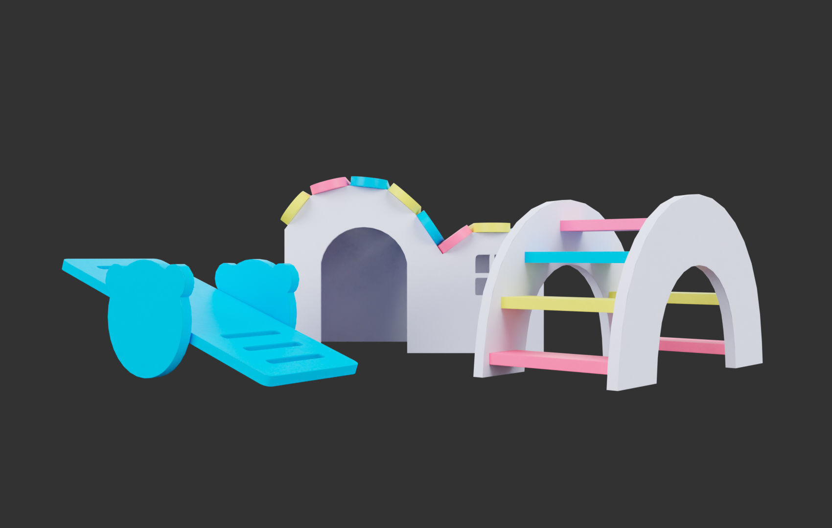 Mini House For Hamsters Low-poly 3D model_23