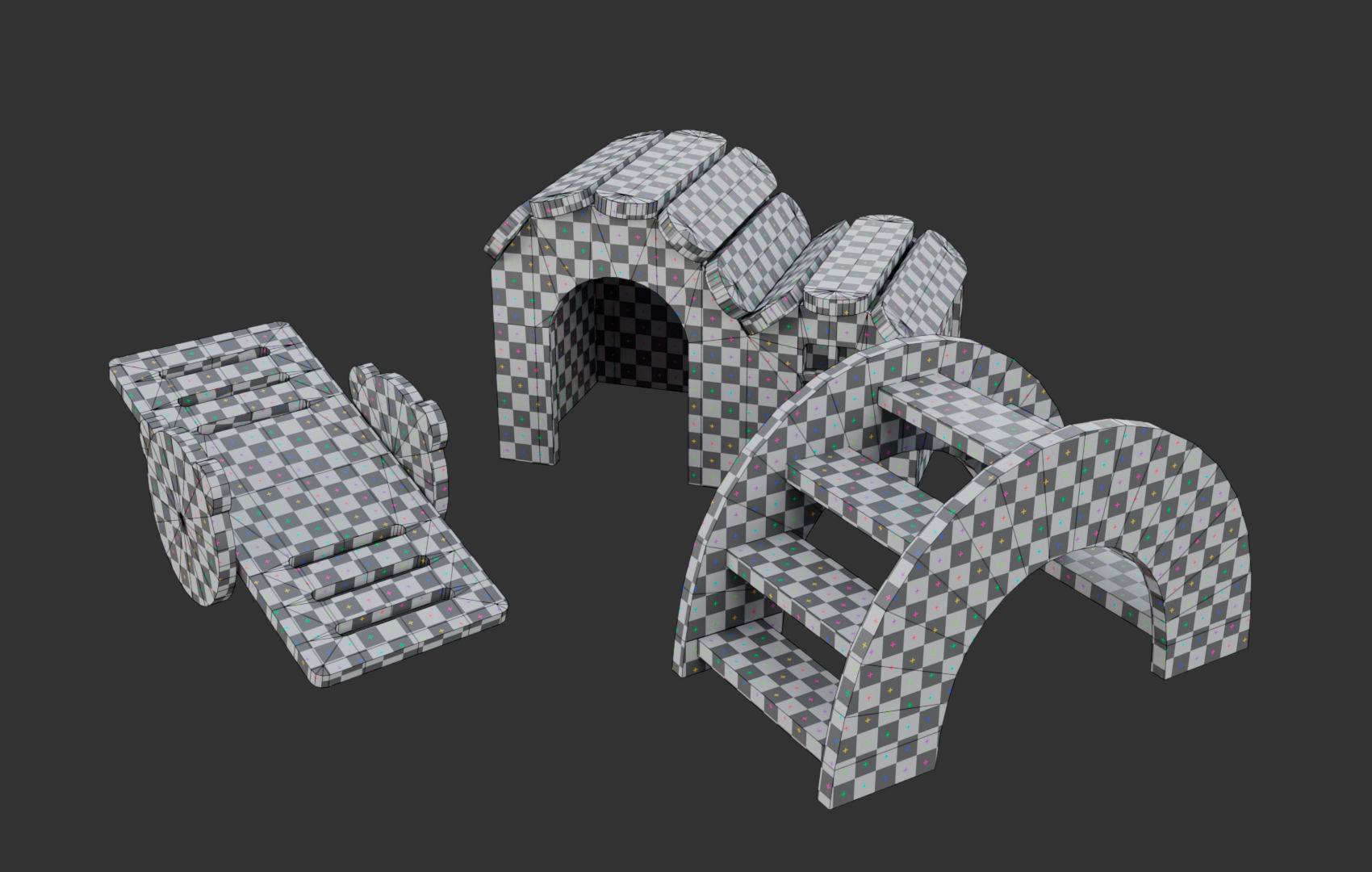 Mini House For Hamsters Low-poly 3D model_35