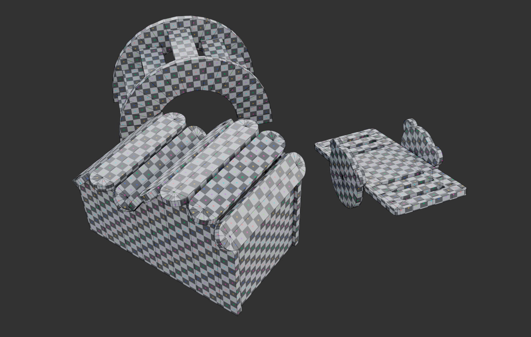 Mini House For Hamsters Low-poly 3D model_9