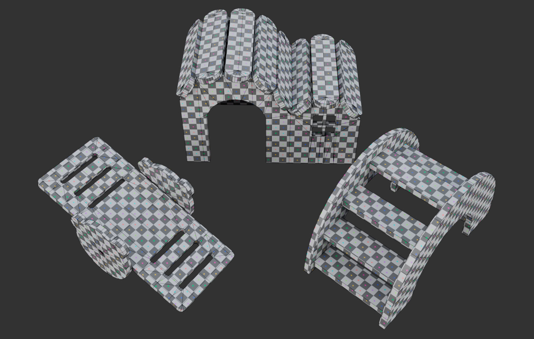 Mini House For Hamsters Low-poly 3D model_30