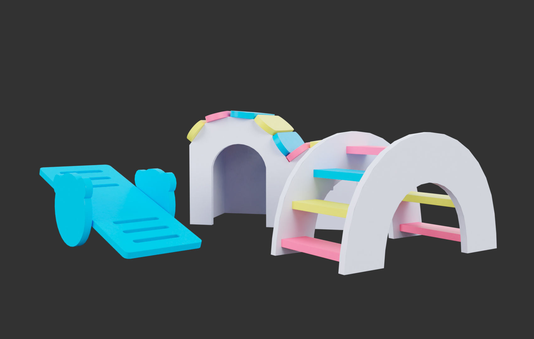 Mini House For Hamsters Low-poly 3D model_2