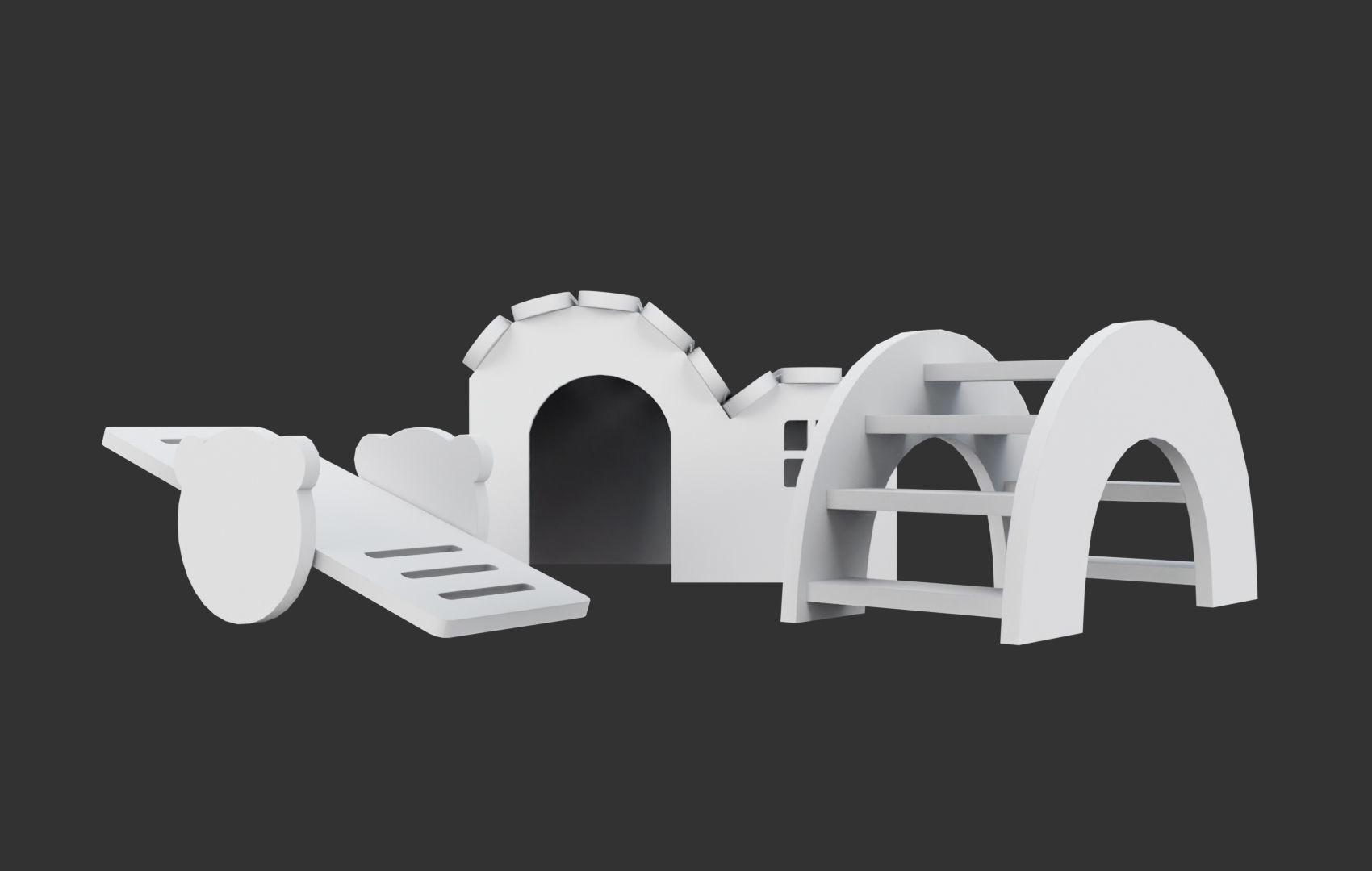 Mini House For Hamsters Low-poly 3D model_25