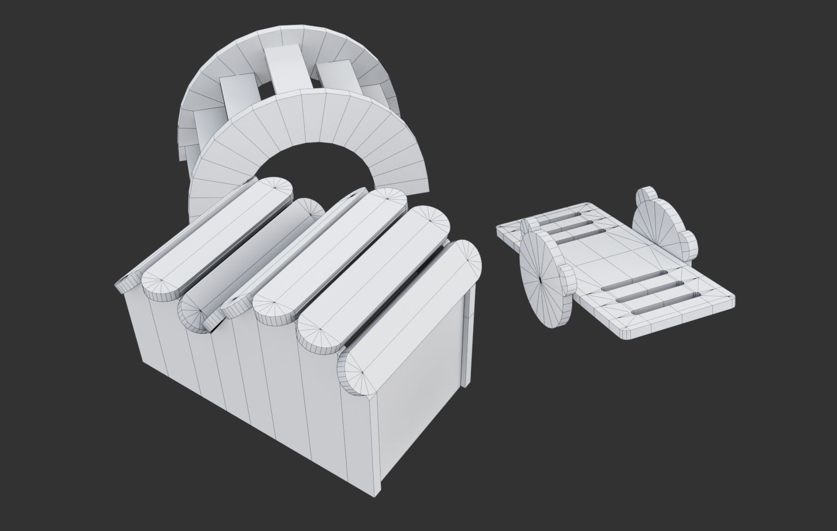 Mini House For Hamsters Low-poly 3D model_14