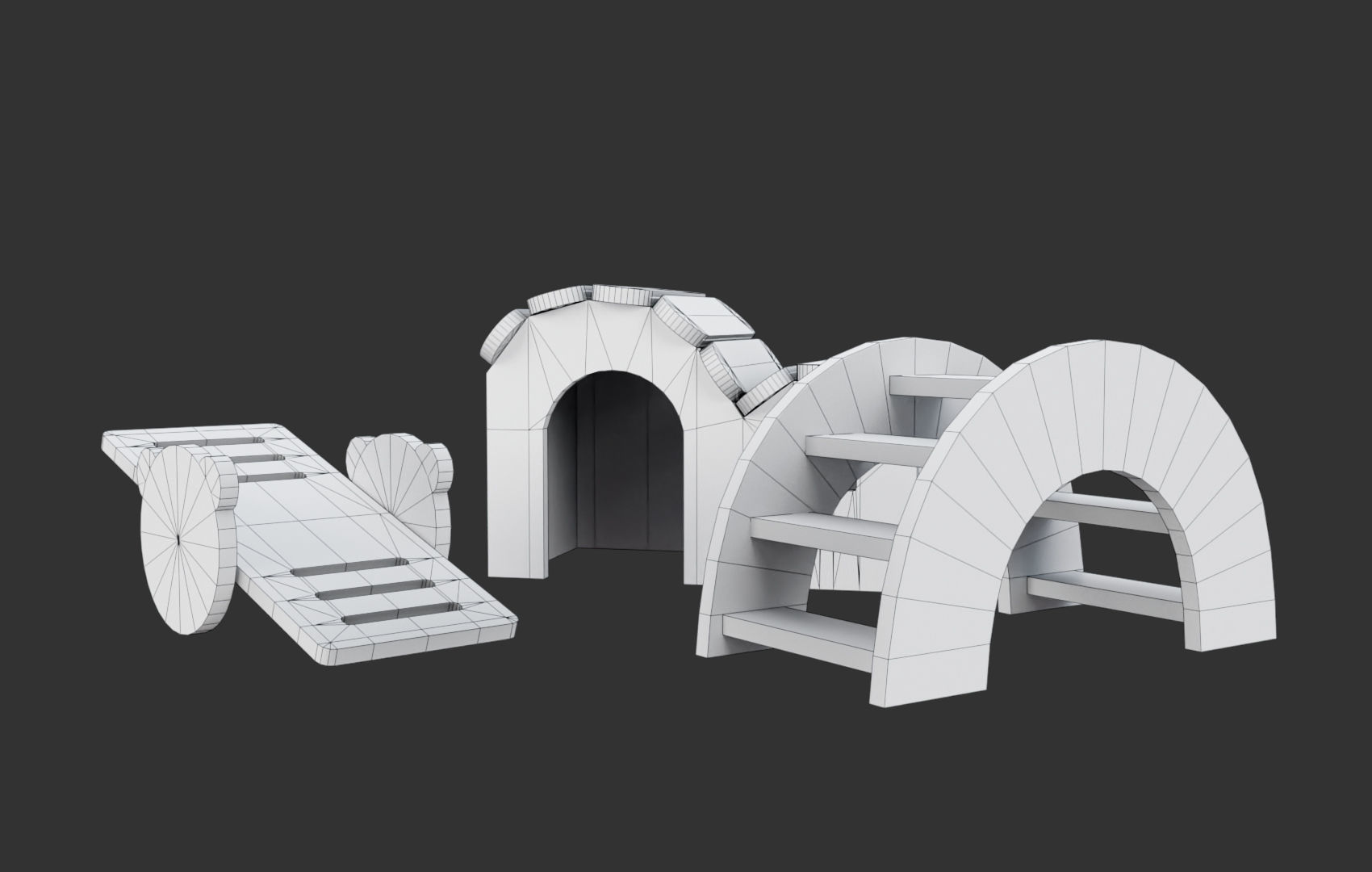 Mini House For Hamsters Low-poly 3D model_22