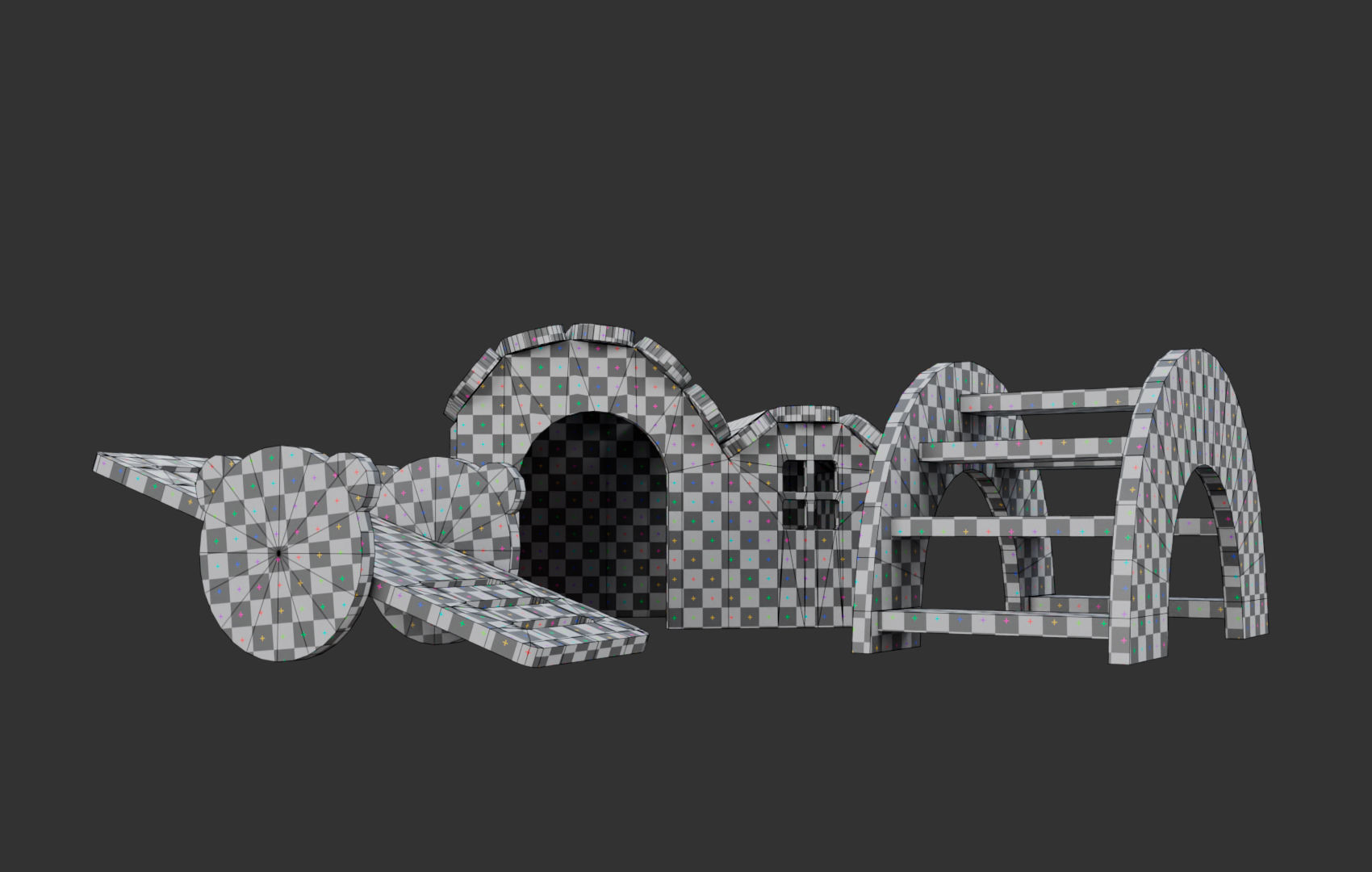 Mini House For Hamsters Low-poly 3D model_32