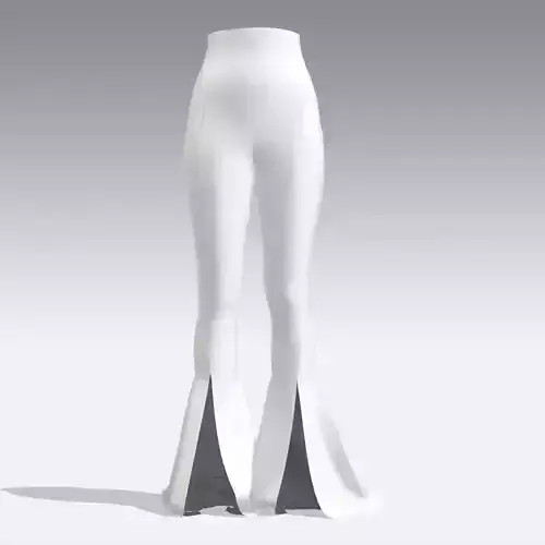 FLARED TROUSERS WITH SLITS