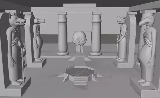 Temple Mumm-Ra God Statues 3D print model