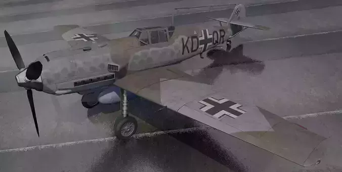 Messerschmitt Bf-109T-1 Toni 3D model