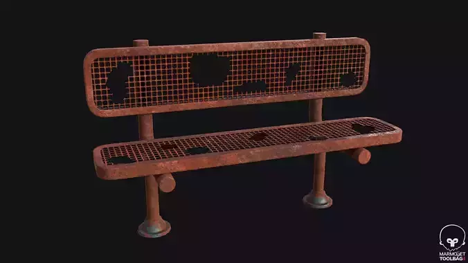 Abandoned Bench PBR Game Ready