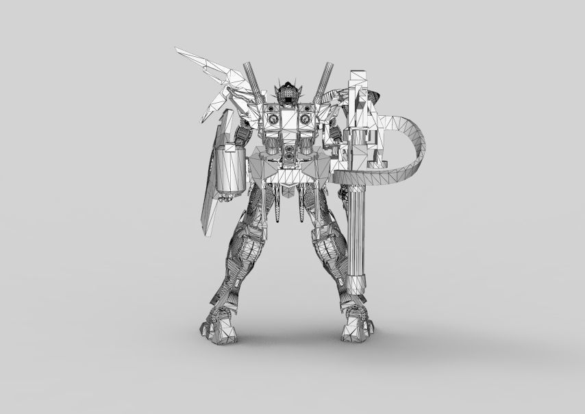 Gundam 00 Aile Finish 3D model_45
