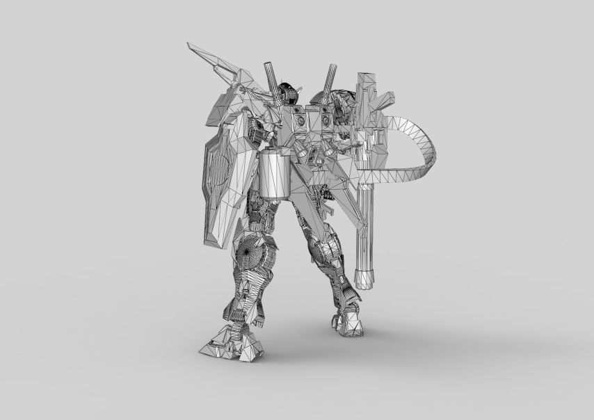 Gundam 00 Aile Finish 3D model_43