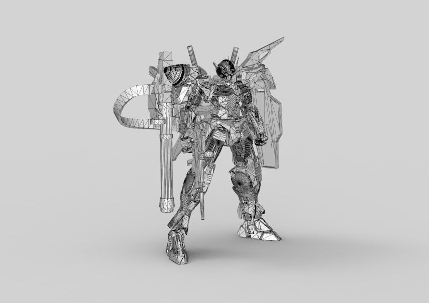 Gundam 00 Aile Finish 3D model_41