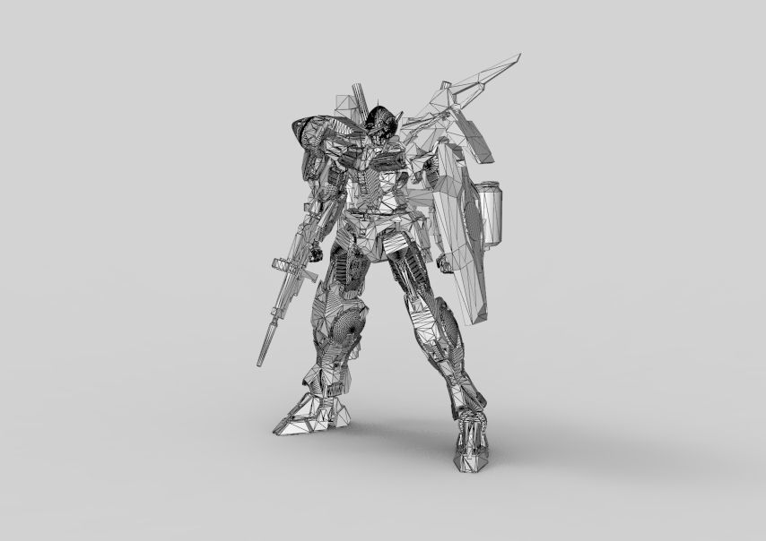 Gundam 00 Aile Finish 3D model_56