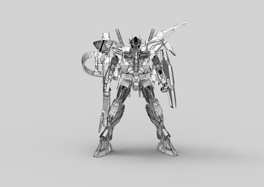 Gundam 00 Aile Finish 3D model_54