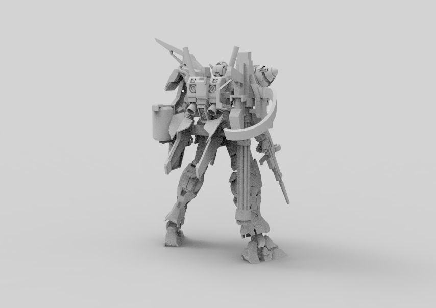 Gundam 00 Aile Finish 3D model_27