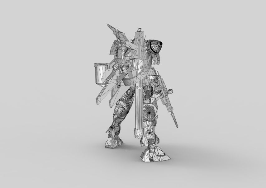 Gundam 00 Aile Finish 3D model_48