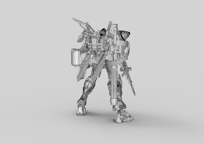 Gundam 00 Aile Finish 3D model_47